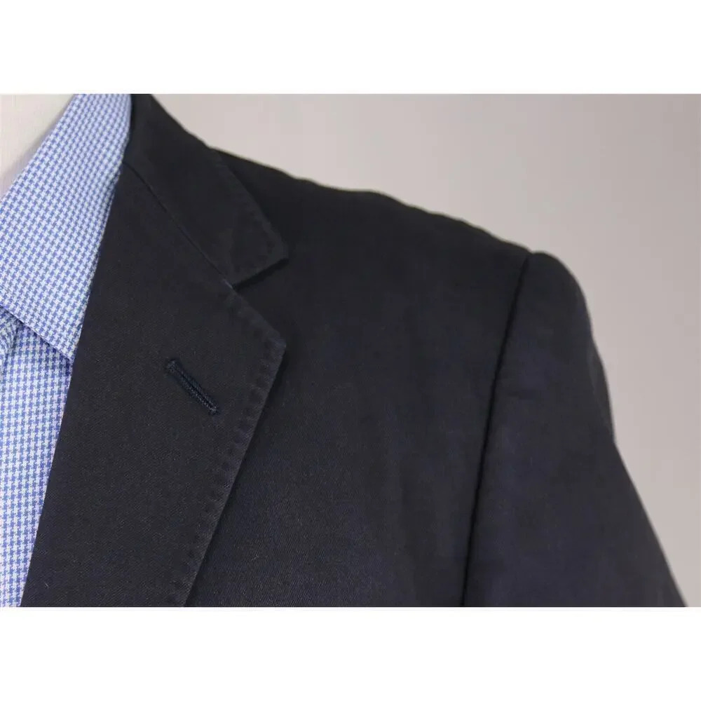Gucci Navy Blue Cotton-Polyester 2-Btn Slim Fit Blazer Jacket 36R - Picture 4 of 8